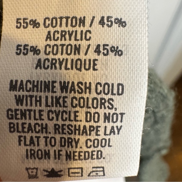 Aerie Oversized Hooded Open Knit Cardigan Sweater Sage Green Medium Cozy Boho - Picture 6 of 7